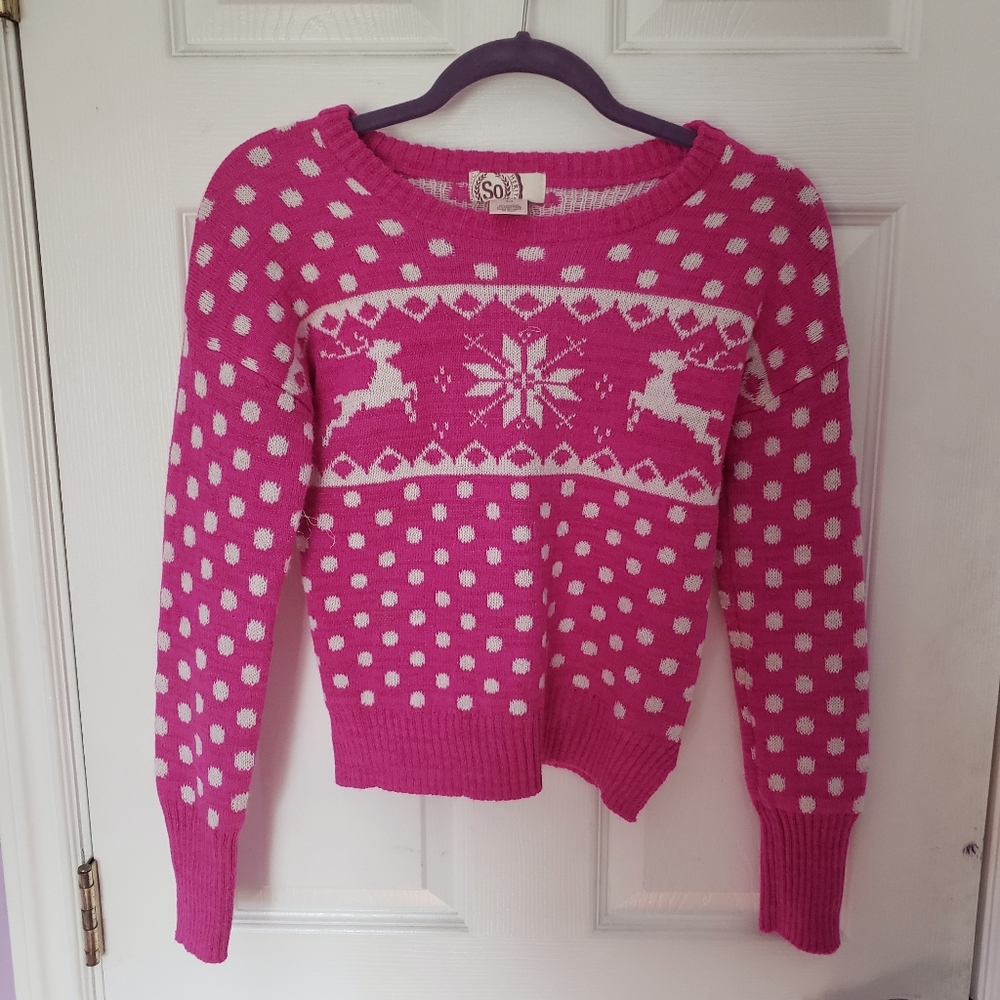 Pink Christmas Sweater!| SO